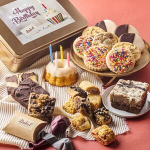 Happy Birthday Food Gift Baskets, Gourmet Food Gifts, Birthday Gift Baskets for Women Men Teens Family Friends or Relatives By Dulcet Gift Baskets