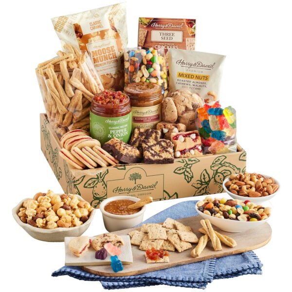Harry & David Grand Sweet And Salty Gift Box, Large Gift Basket, Corporate Gift, Holiday Basket