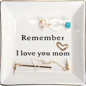 HOME SMILE Ceramic Ring Dish Jewelry Tray for Mom Sister Friends